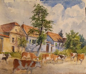 Viscri House Cows by Tim Scott Bolton